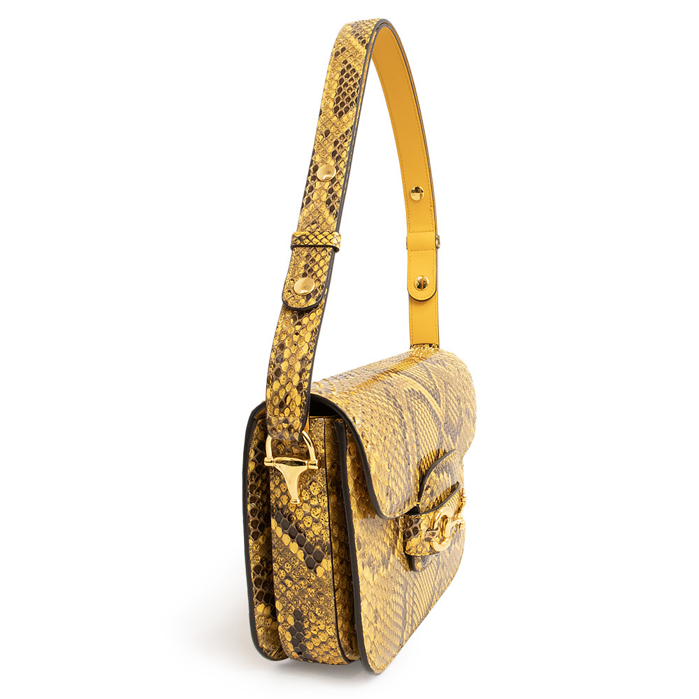 Gucci Python Horsebit 1955 Small Leather Shoulder… - image 4